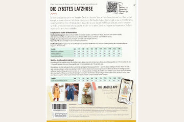 Papierschnittmuster "Latzhose" von Lybstes (Gr. 68-128)